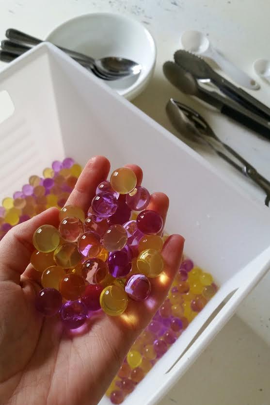 Water beads can keep preschoolers entertained for hours, providing sensory play and scope for the imagination. | Feathers in Our Nest