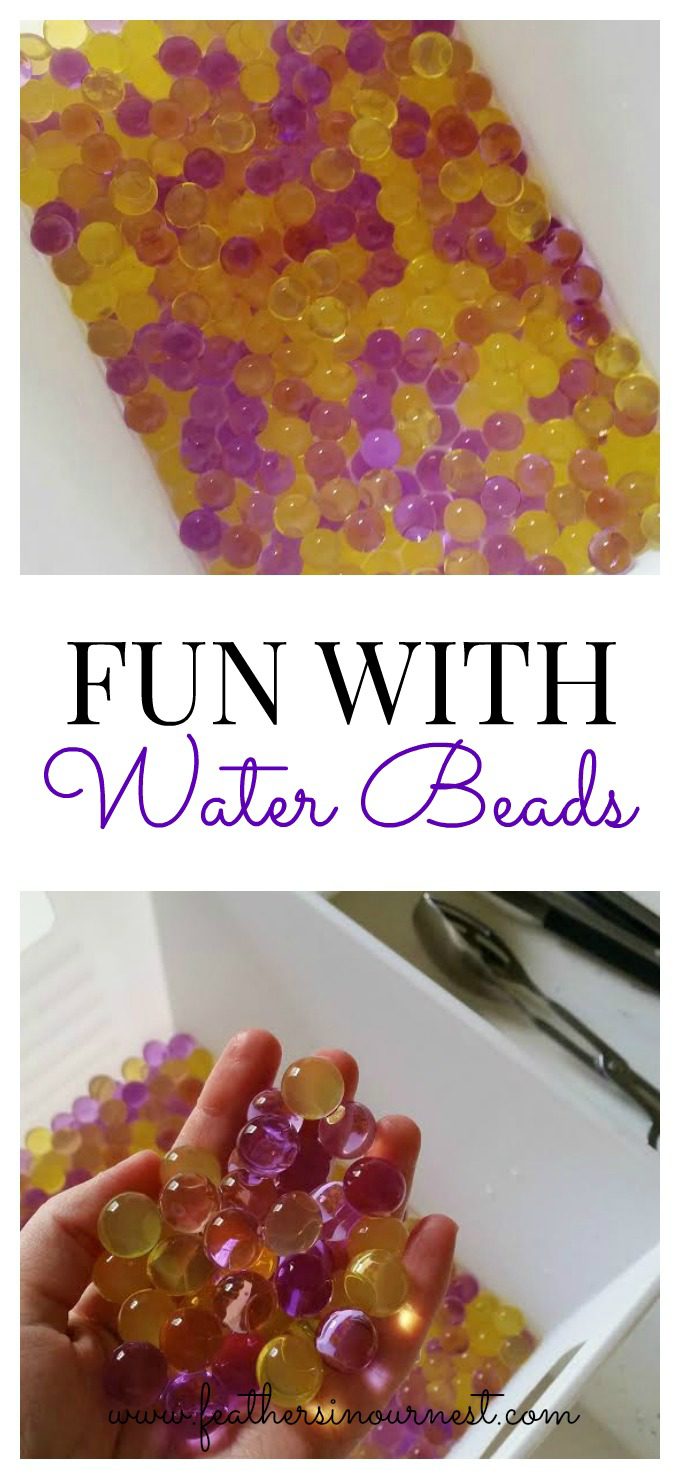 Water beads can keep preschoolers entertained for hours, providing sensory play and scope for the imagination. | Feathers in Our Nest